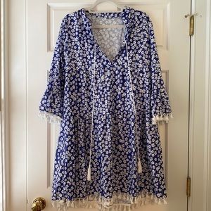 Blue and White dress